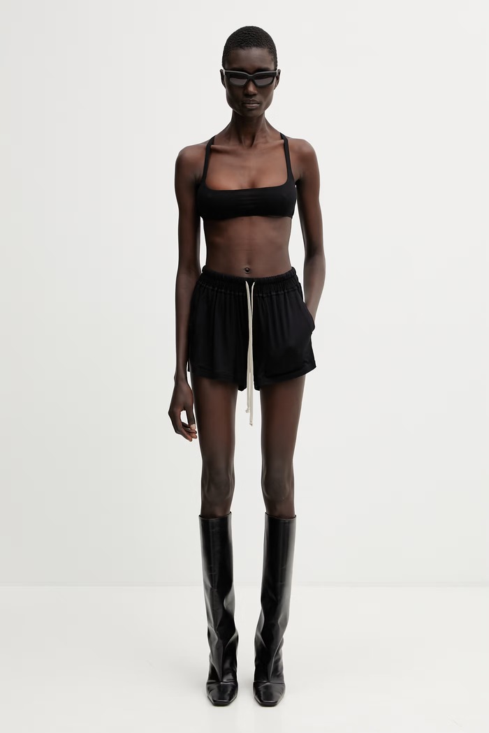 Rick Owens Lilies šortky dámske z viskózy LI01F7333.RV čierna