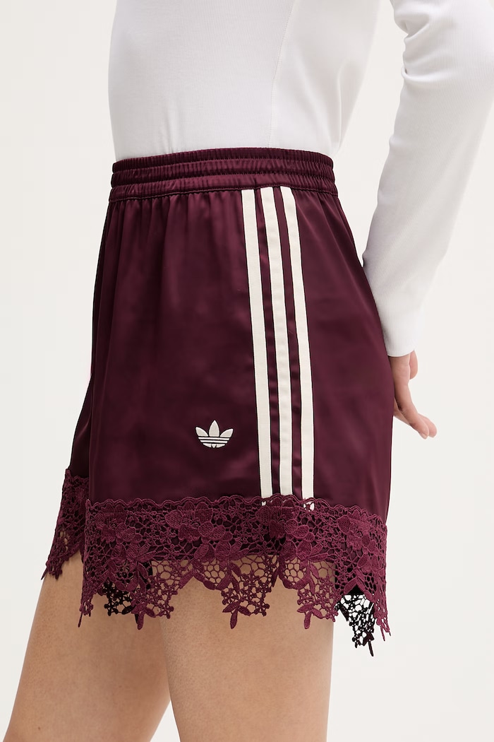 adidas Originals szorty damskie Firebird bordowy LD1810
