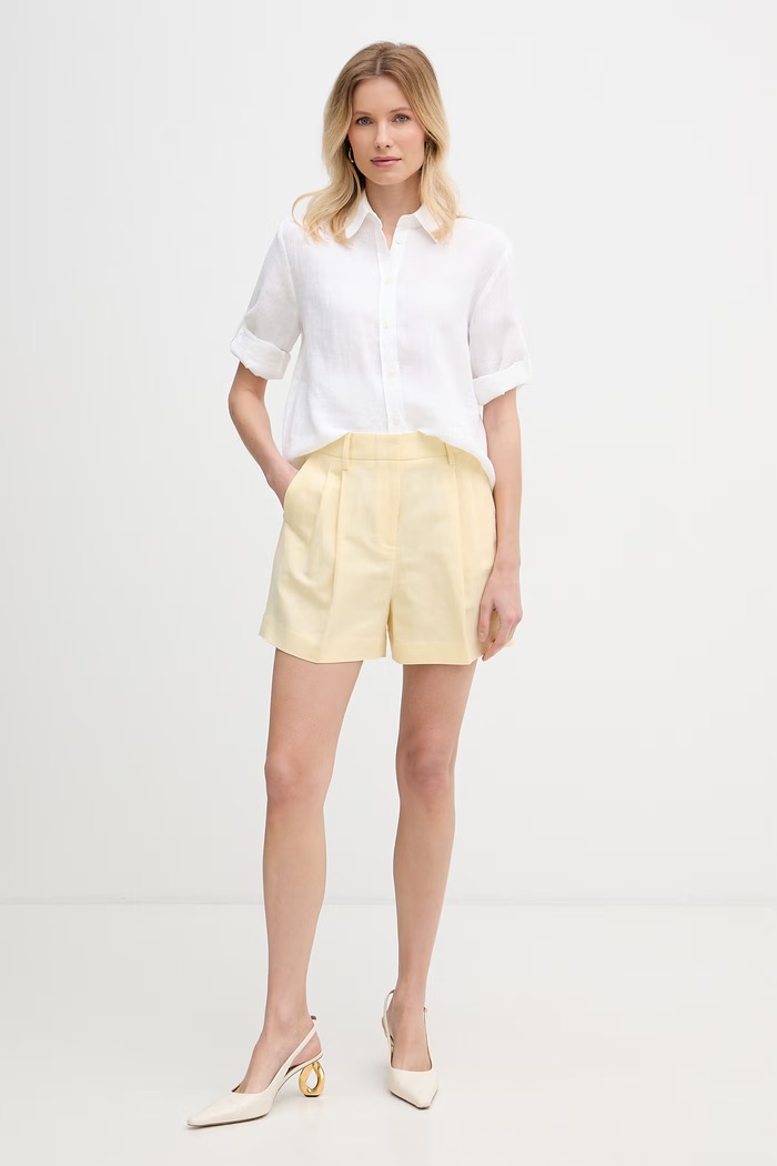 MICHAEL Michael Kors pantaloni scurți pentru femei, cu in MS63012KPY galben SS26