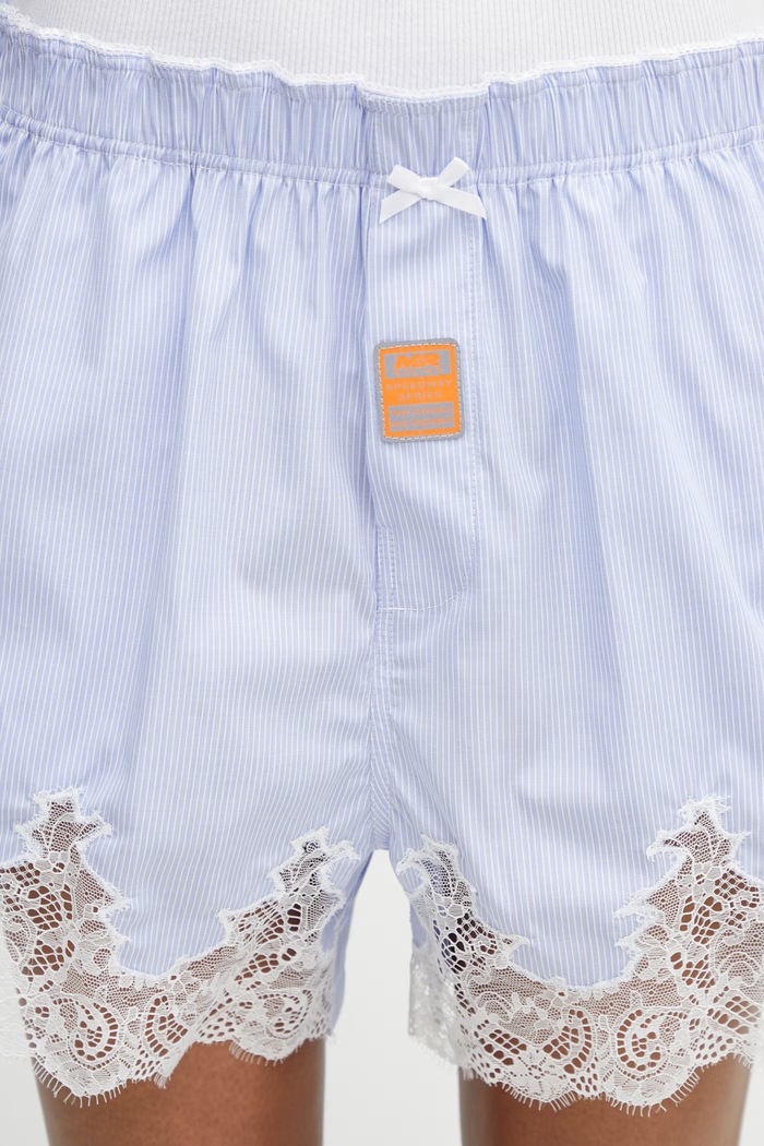 Martine Rose French Knickers szorty bawełniane z elastanem damskie niebieski 833WS36531