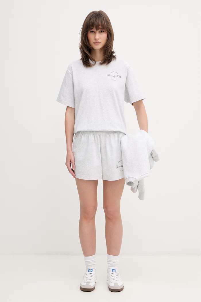 Sporty & Rich Beverly Script Disco σορτς γυναικεία SH03776257GY03 γκρί