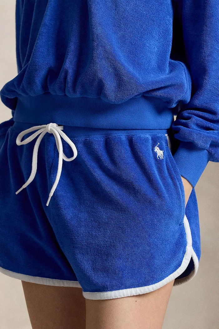 Polo Ralph Lauren pantaloni scurți pentru femei, din bumbac albastru 211A12956