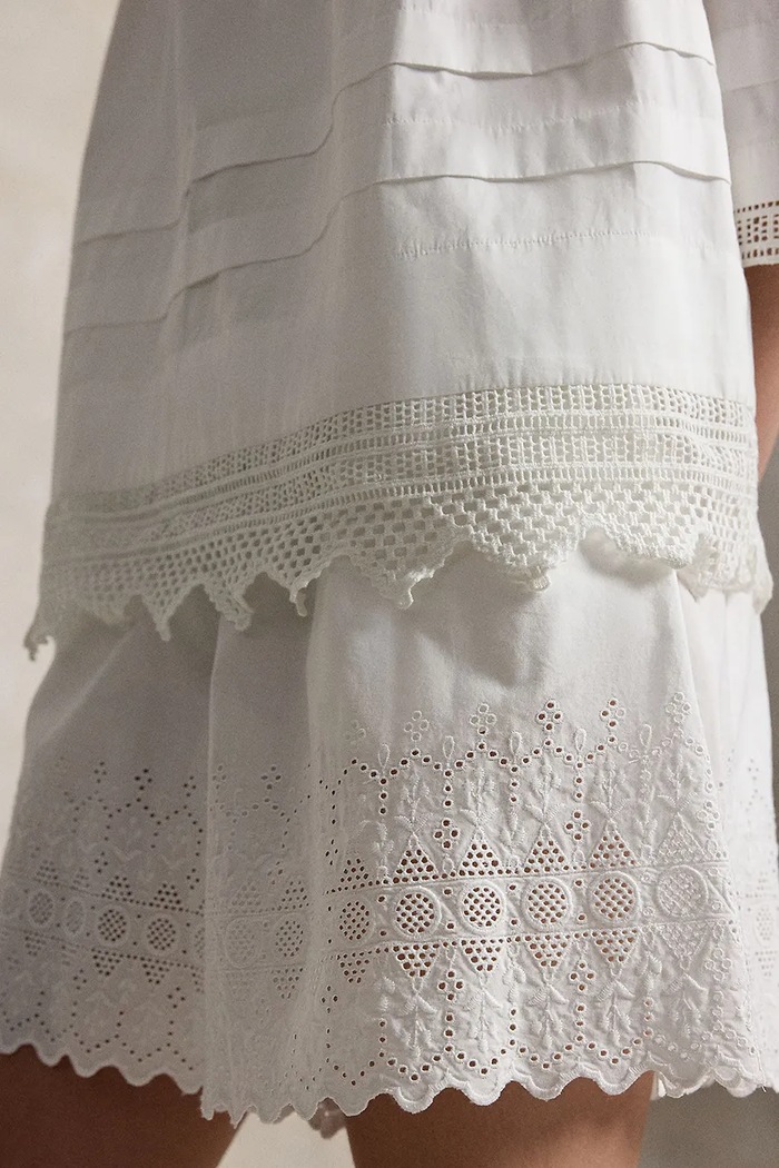 Polo Ralph Lauren pantaloncini da donna in cotone bianco 211A12952