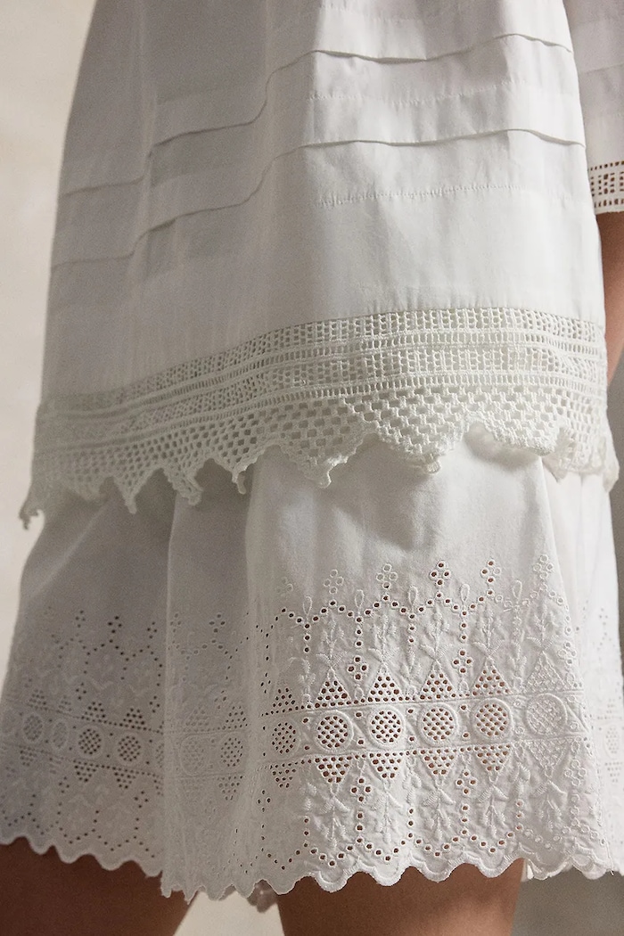 Polo Ralph Lauren pantaloncini da donna in cotone bianco 211A12952