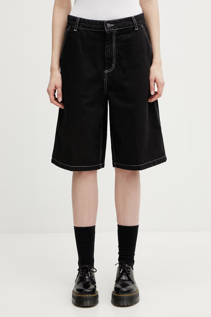 Carhartt WIP W' Nixon Single Knee Short Women's denim shorts black I036704.8902