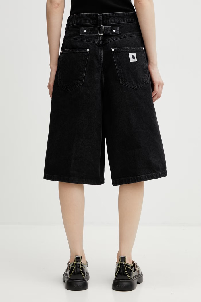 Clothing Carhartt WIP W' Belmont Short shorts denim women's I036598.8906 black