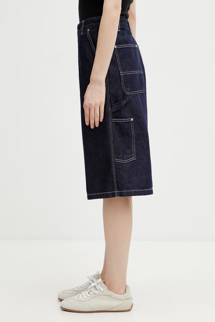 Carhartt WIP W' Nixon Single Knee Short pantaloni scurți denim pentru bărbați I036704.102 bleumarin SS26