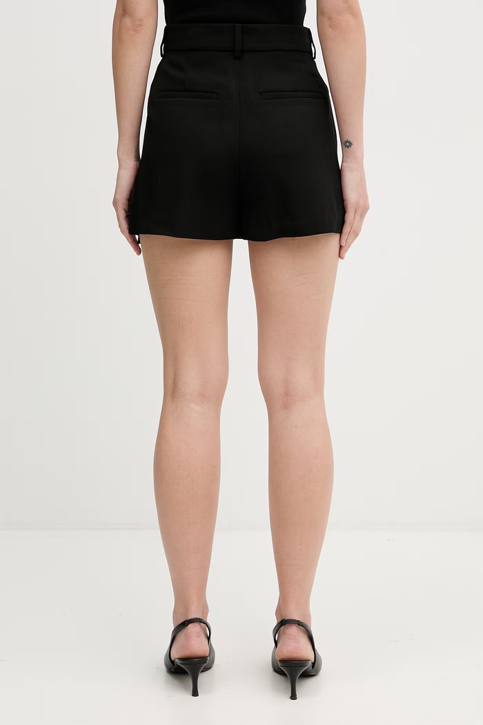 Odjeća Sportmax Spxdomino kratke hlače s viskozom za žene 2612141012600 crna