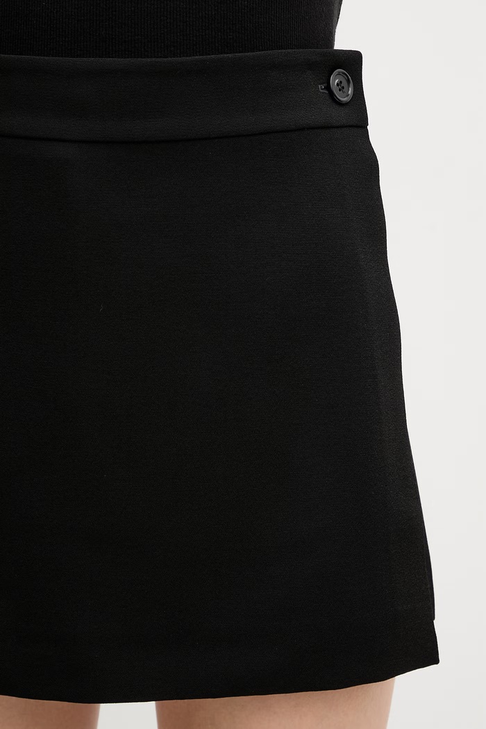 Sportmax Spxdomino kratke hlače s viskozom za žene crna 2612141012600