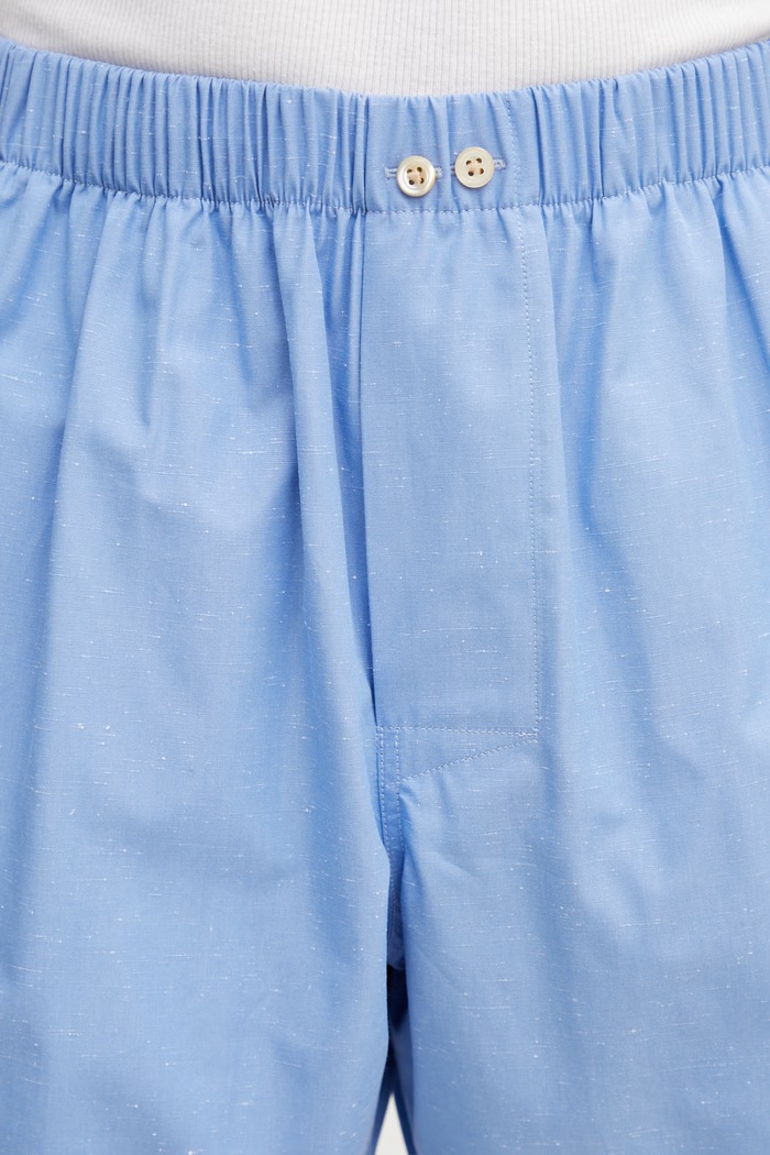 Wales Bonner Sunday Women's cotton shorts blue US26TR10.CO02.400
