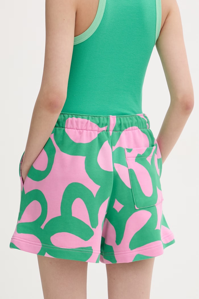 Oblečení Marimekko teplákové šortky dámské bavlněné 095487 růžová