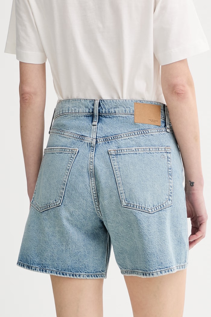 Odzież rag & bone szorty damskie bawełniane Kaia RJ4426S9RVI niebieski