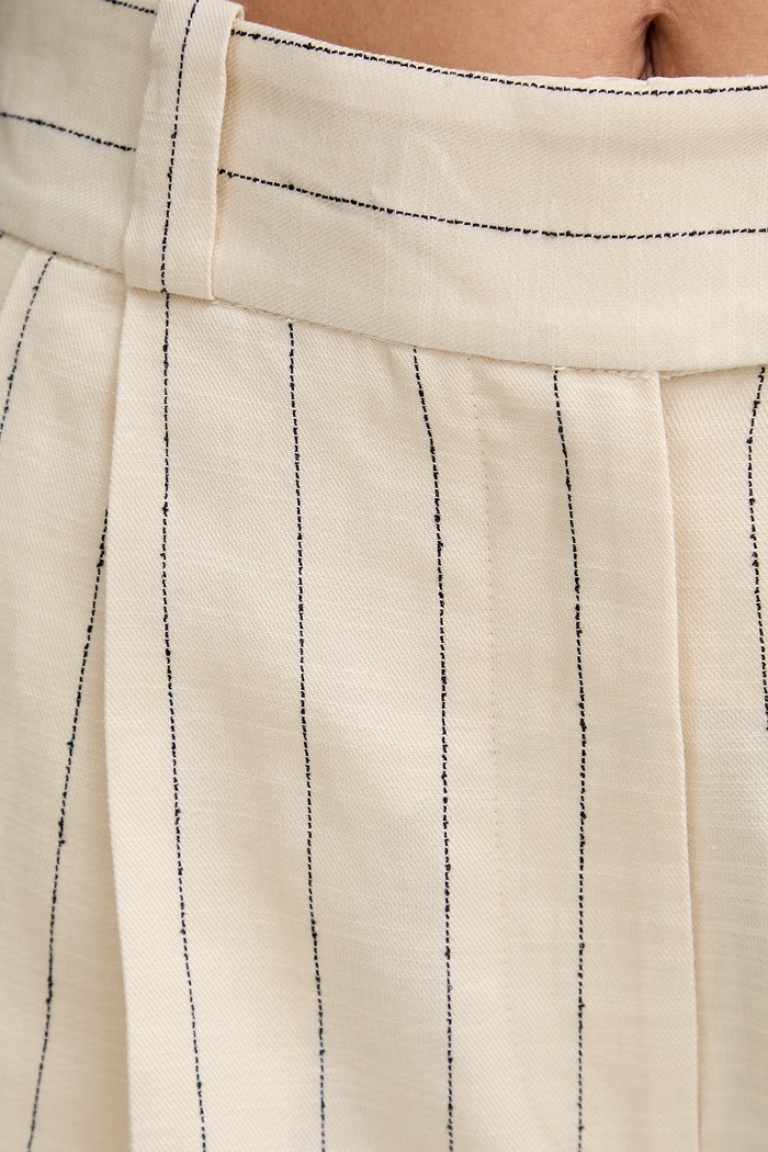 Rag & Bone pantaloni scurți pentru femei, din in Neila bej RA0U26S9MSW