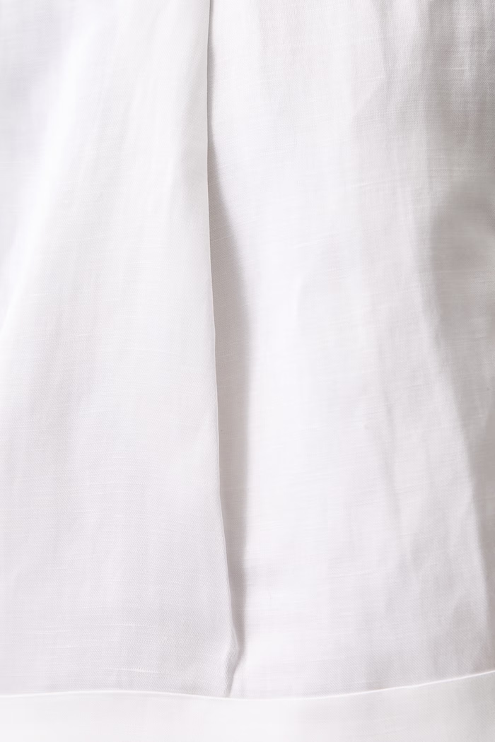 Le Privé elegantné šortky dámske s prímesou ľanu PERRINE SHORTS BLANC biela LP00755