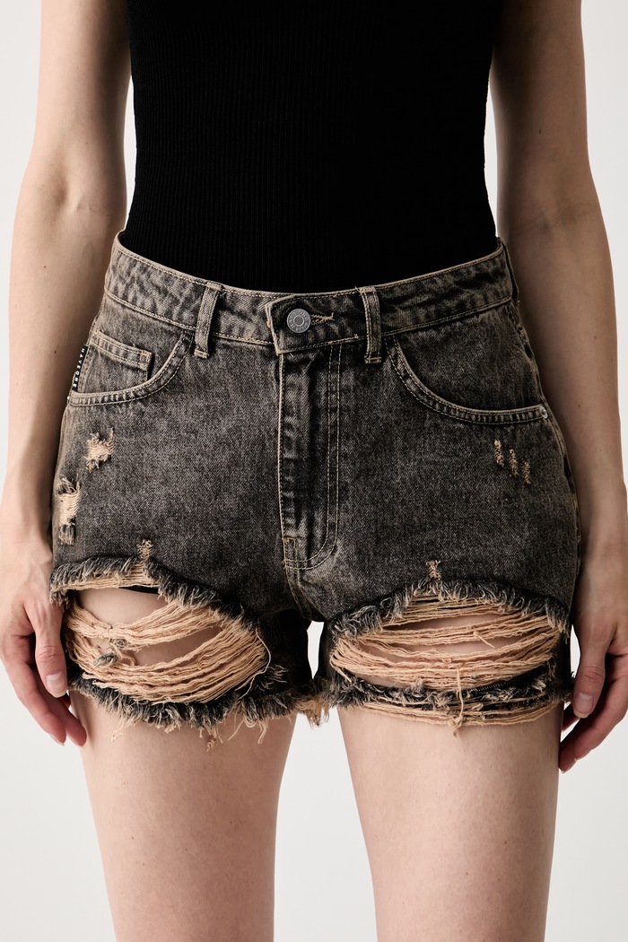 Haveone szorty damskie jeansowe szary PGZ.Q242