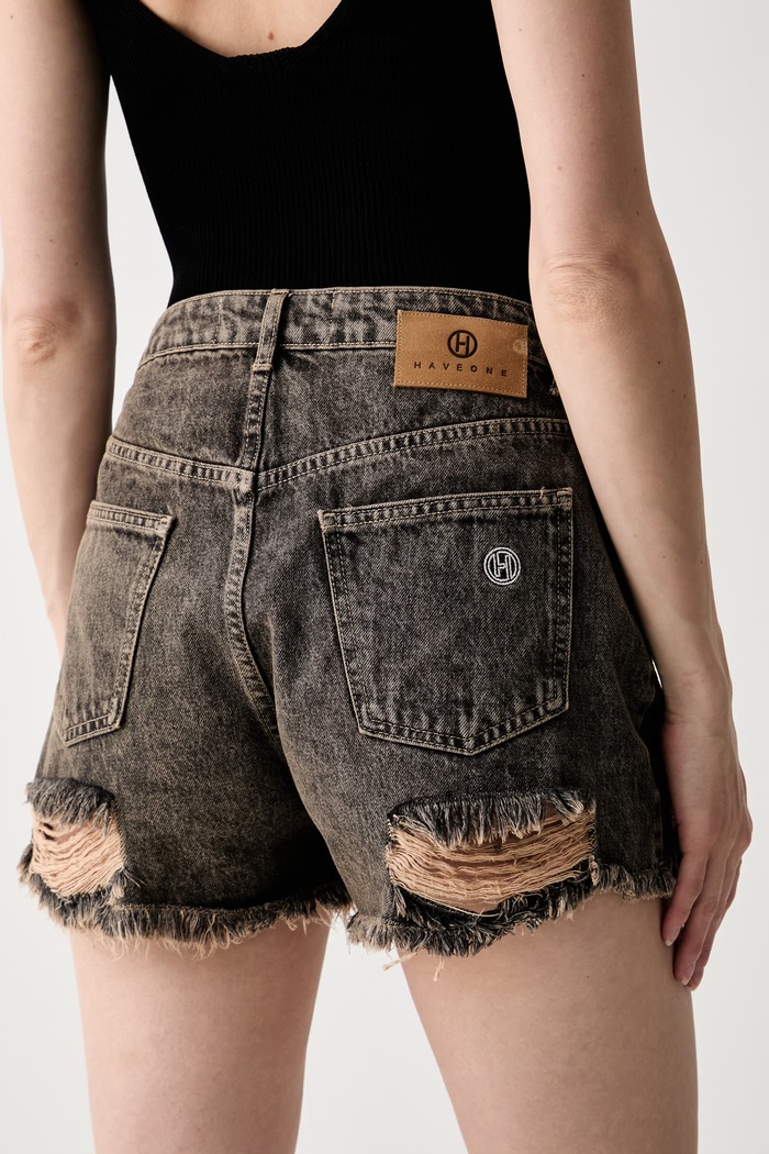 Odzież Haveone szorty damskie jeansowe PGZ.Q242 szary