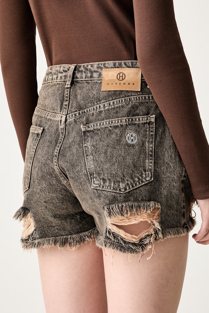 Odzież Haveone szorty damskie jeansowe PGZ.Q242 szary