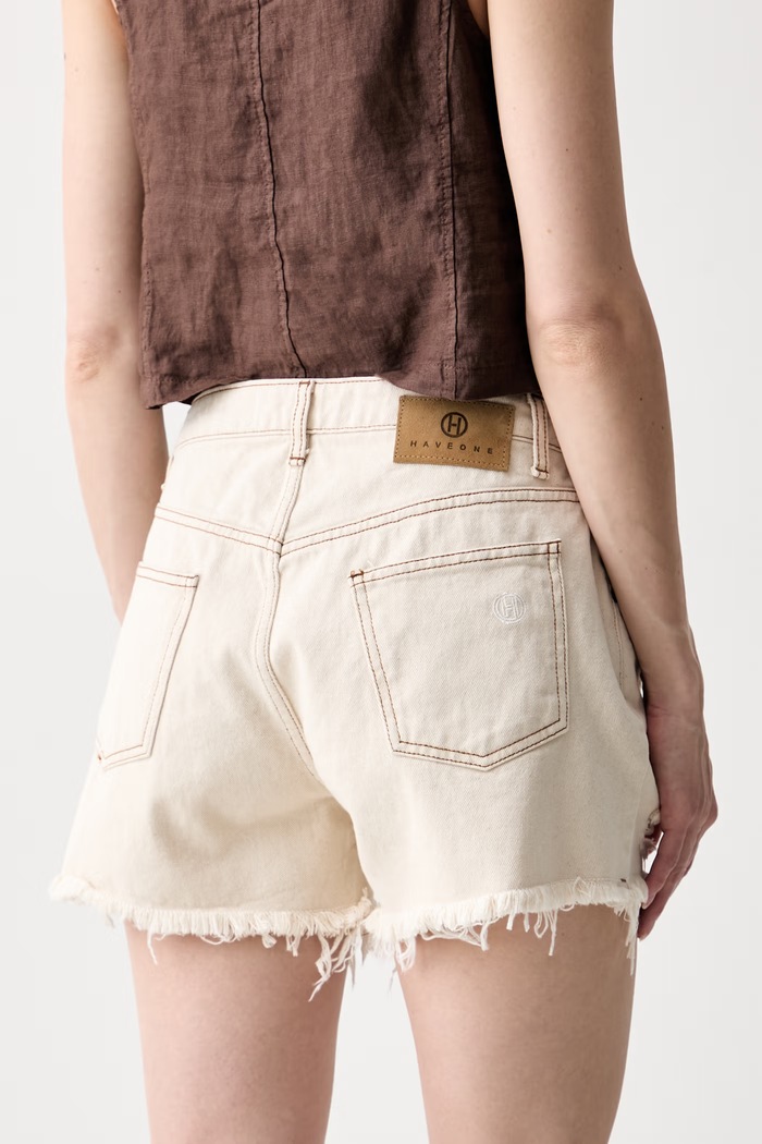 Odzież Haveone szorty damskie jeansowe PGZ.Q245 beżowy