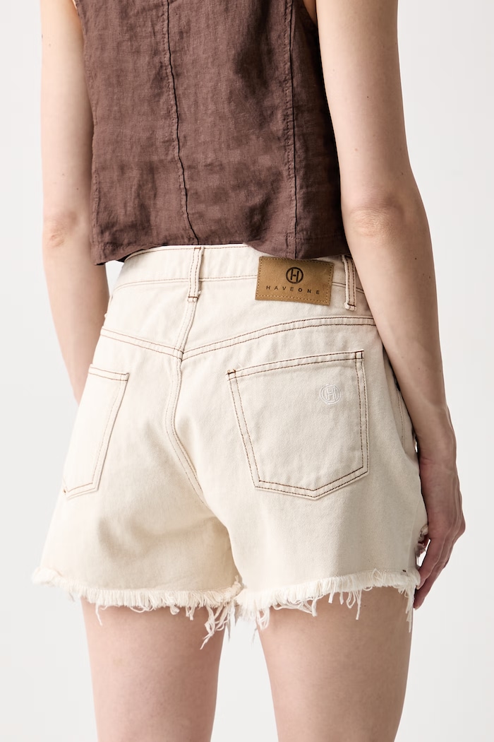 Odzież Haveone szorty damskie jeansowe PGZ.Q245 beżowy
