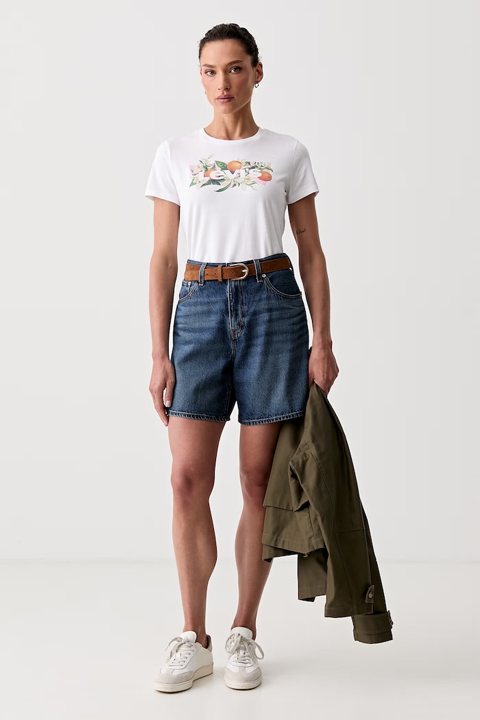 Levi's σορτς γυναικεία ντένιμ HIGH BAGGY SHORT ACHIEVE EVERYTHING A9311.0029 σκούρο μπλε SS26