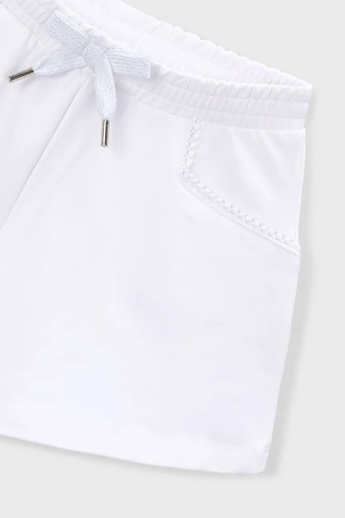 Fete Mayoral pantaloni scurți copii 607.6P.Mini.PPY2 alb
