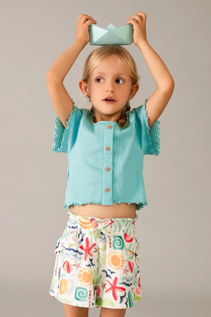 Mayoral pantaloni scurți copii casual multicolor 3221.6G.Mini.PPY2