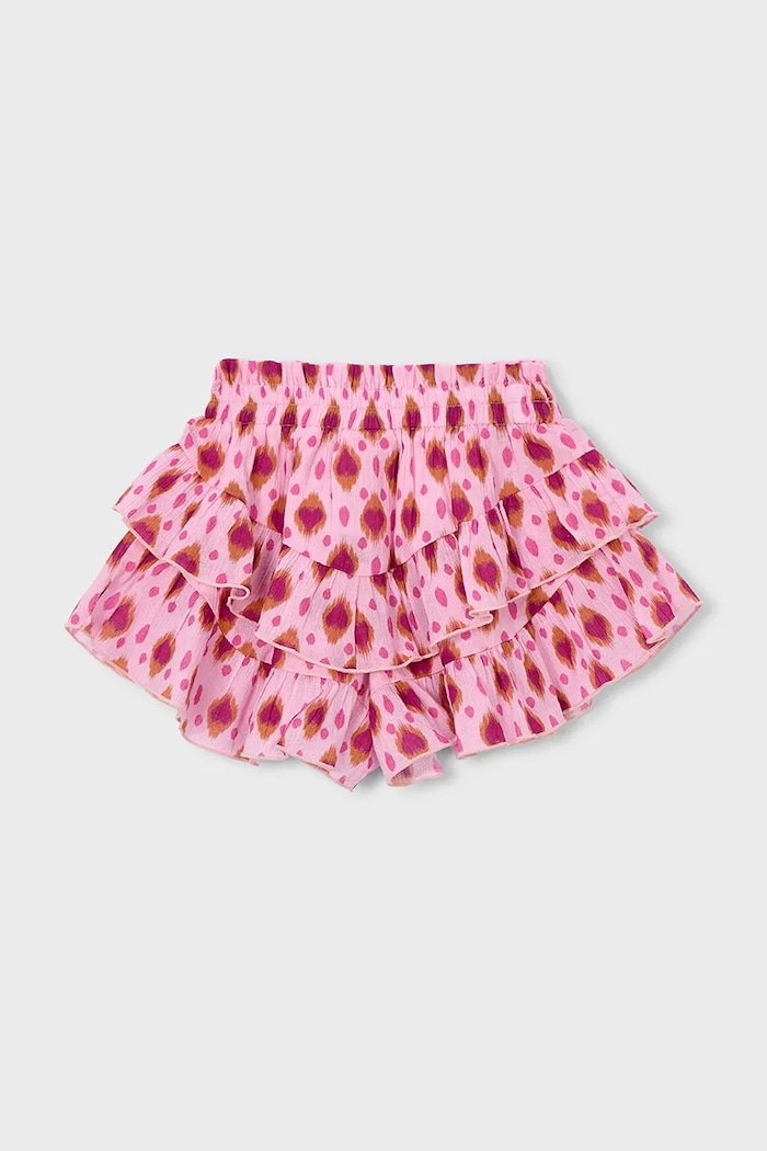 Mayoral fustă-pantalon din bumbac pentru copii 3909.6H.Mini.PPY2 roz SS26