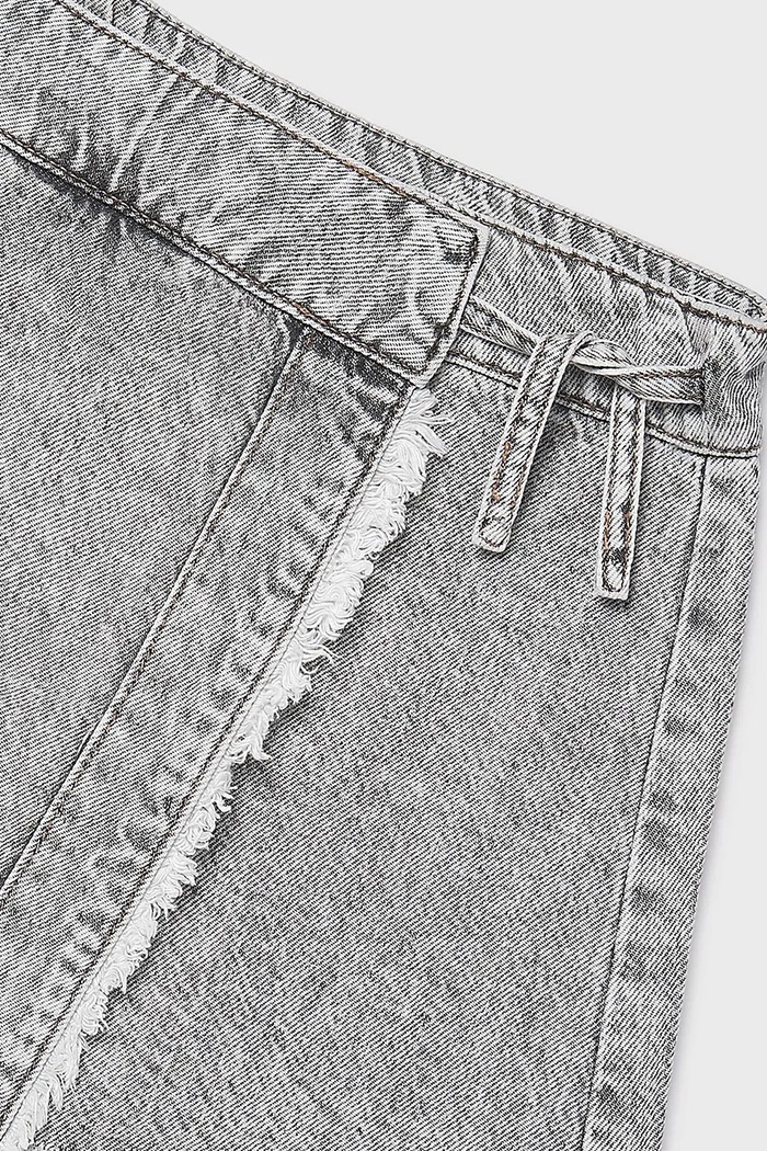 Mayoral fustă-pantalon din denim pentru copii gri 6903.8F.Junior.PPY2