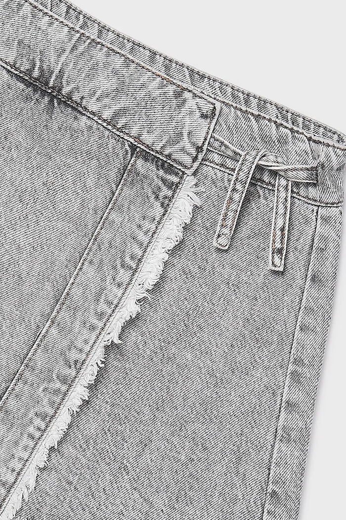 Mayoral fustă-pantalon din denim pentru copii gri 6903.8F.Junior.PPY2