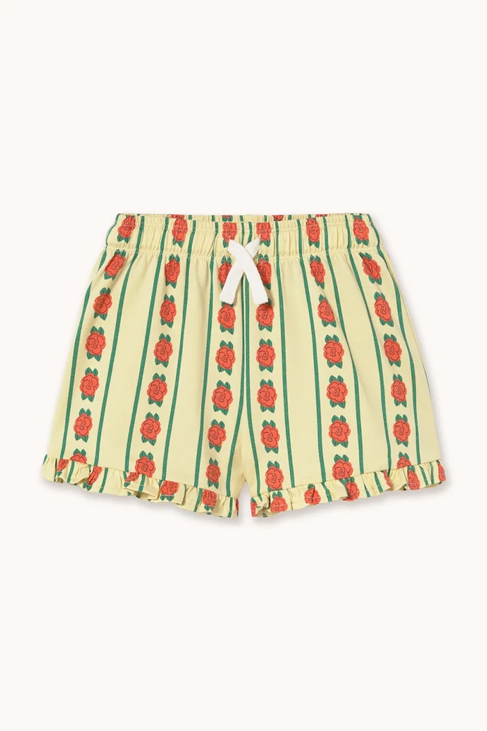 Detské bavlnené šortky Tinycottons ROSE PATTERN SHORTS SS26.032 žltá SS26