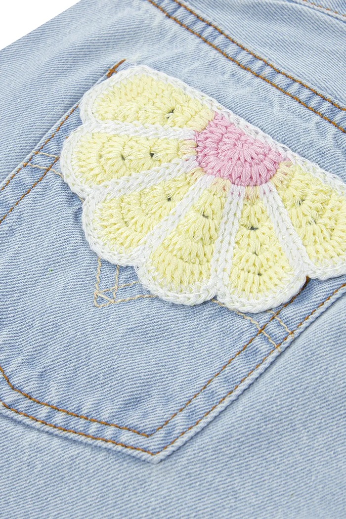 Levi's šortky detské rifľové CROCHET APPLIQUE A LINE SH modrá 3EP479