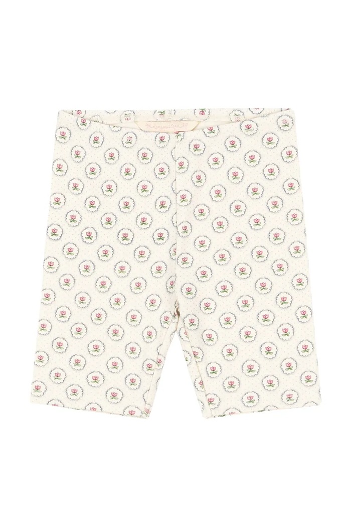 Konges Sløjd szorty bawełniane dziecięce CLASSIC SHORT LEGGINGS GOTS wzorzyste beżowy KS104733.PPY2