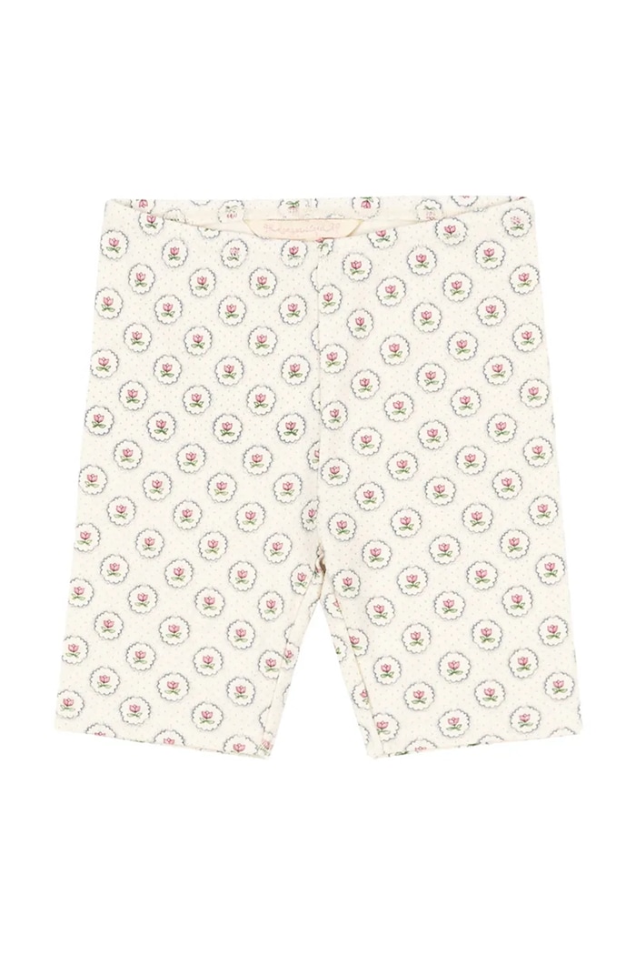 Konges Sløjd szorty bawełniane dziecięce CLASSIC SHORT LEGGINGS GOTS wzorzyste beżowy KS104733.PPY2