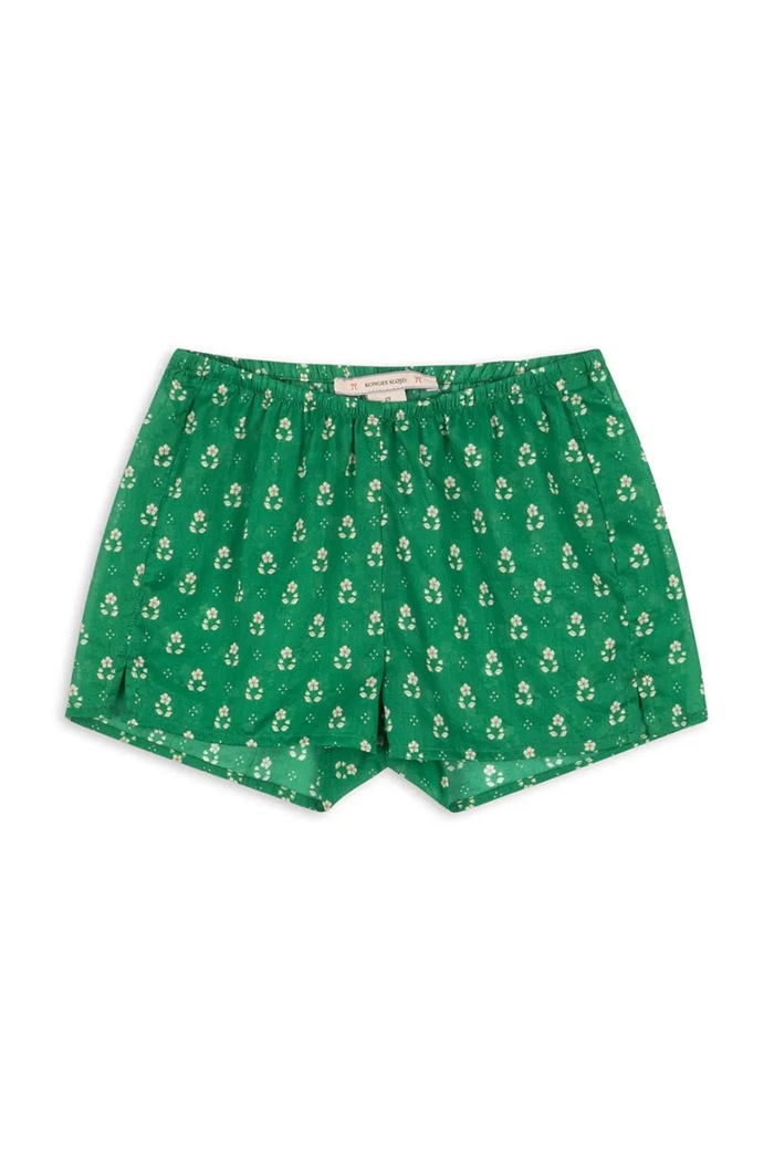 Konges Sløjd szorty bawełniane dziecięce CAMI SHORTS GOTS KS104718.PPY2 zielony SS26