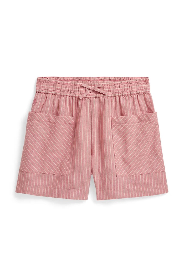 Σορτς με λινό για παιδιά Polo Ralph Lauren casual ροζ 313A11964002