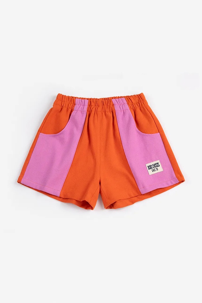 Detské bavlnené šortky Bobo Choses 126AC064 oranžová SS26