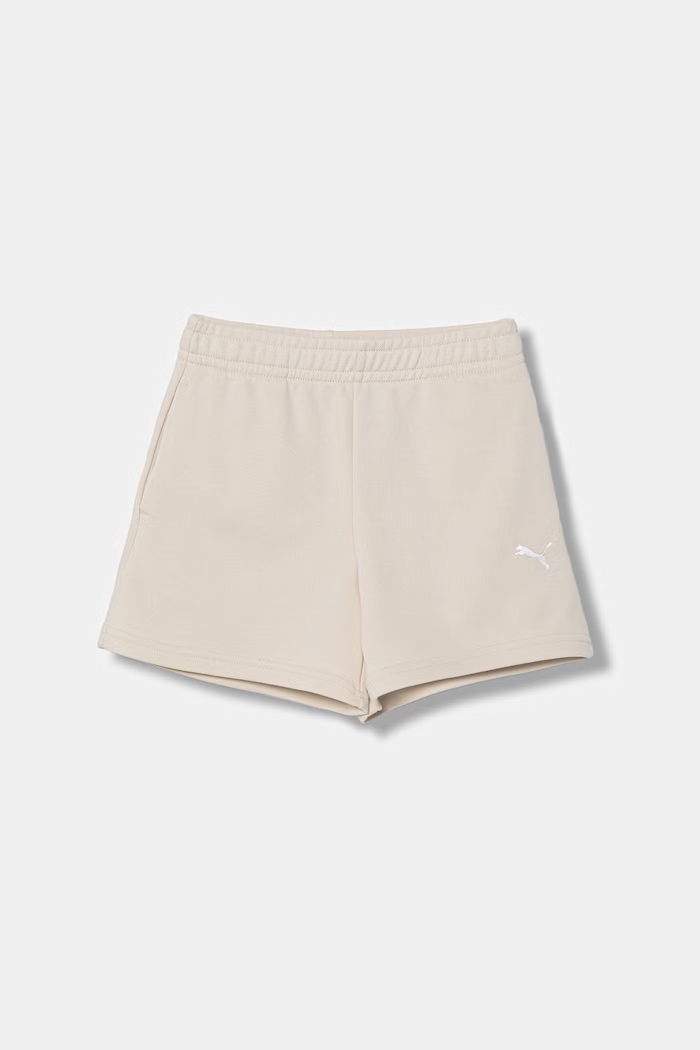 Puma pantaloni scurți de trening pentru copii, din bumbac ESS bej 691721