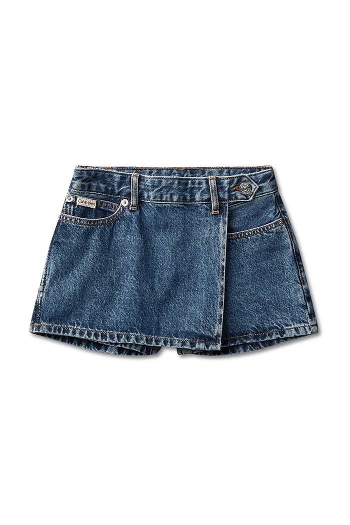 Calvin Klein Jeans fustă-pantalon pentru copii, din denim LVCKSJC17G.128.176.PPY2 albastru SS26