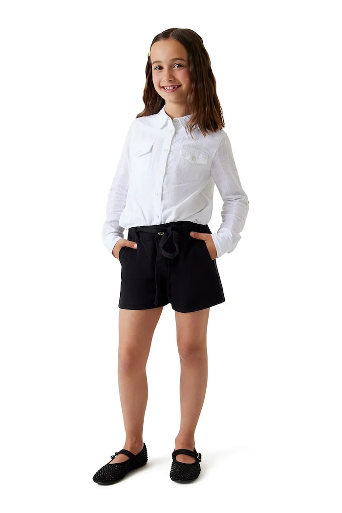 Guess šortky detské rifľové čierna J6GD01.WH630.PPY2.M
