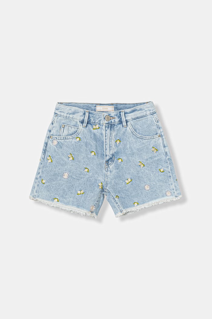 Guess szorty dziecięce jeansowe niebieski J6GD35.D45E0.PPY2.M