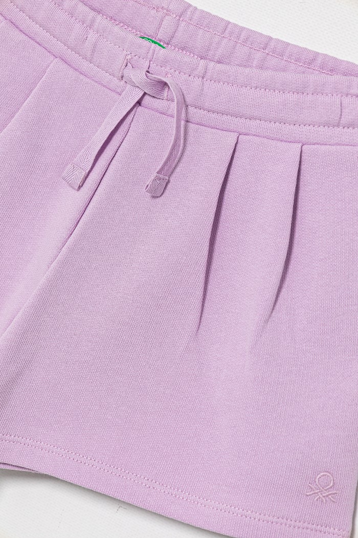 Fete United Colors of Benetton pantaloni scurți de trening pentru copii, din bumbac 3J70G901R.P.Stagionale violet