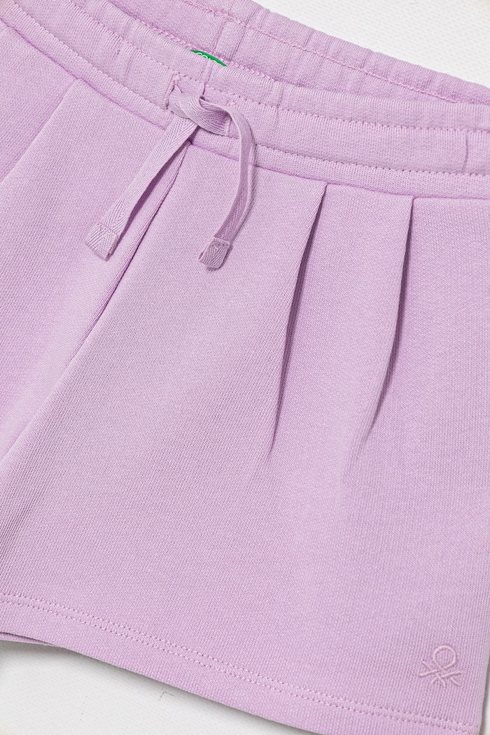 Fete United Colors of Benetton pantaloni scurți de trening pentru copii, din bumbac 3J70G901R.P.Stagionale violet