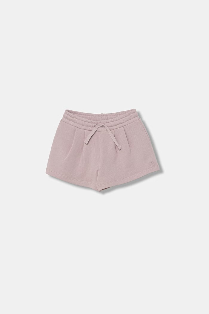 Detské bavlnené teplákové šortky United Colors of Benetton ružová 3J70G901R.P.Stagionale