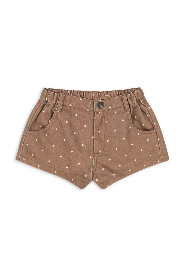 Konges Sløjd pantaloni scurți pentru copii, din bumbac MAGOT SHORTS GOTS maro KS105463.PPY2