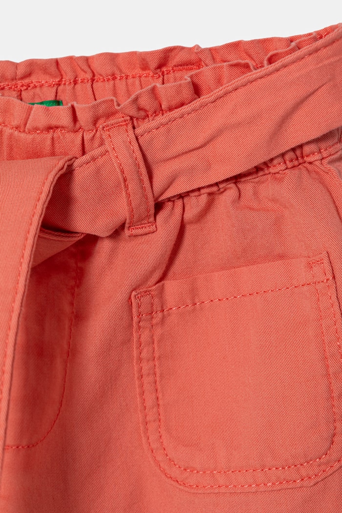 United Colors of Benetton szorty dziecięce bawełniane 47RGG903H.P.seasonal pomarańczowy SS26