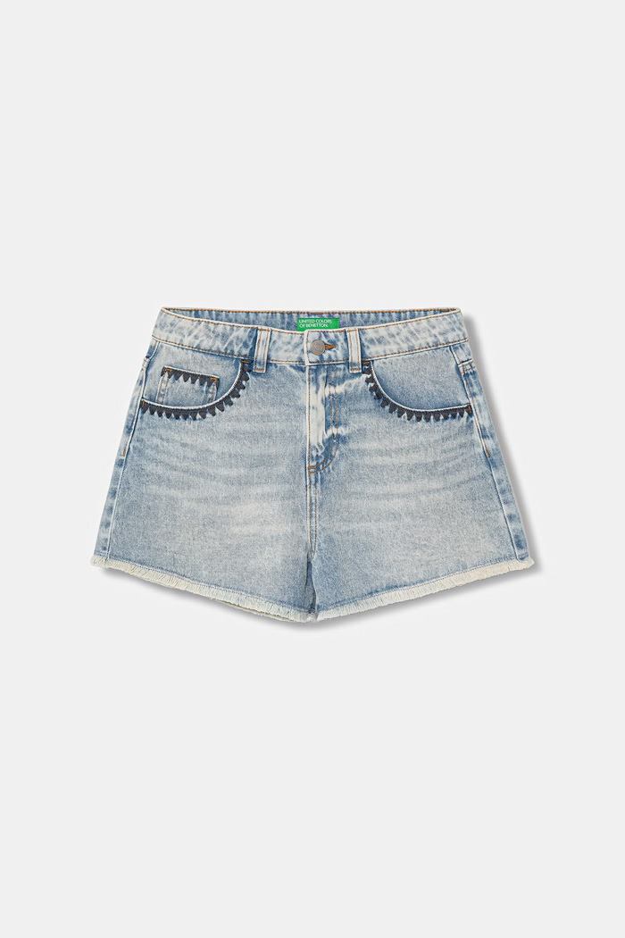 United Colors of Benetton pantaloni scurți pentru copii, din denim albastru 4KEHC904O.G.seasonal