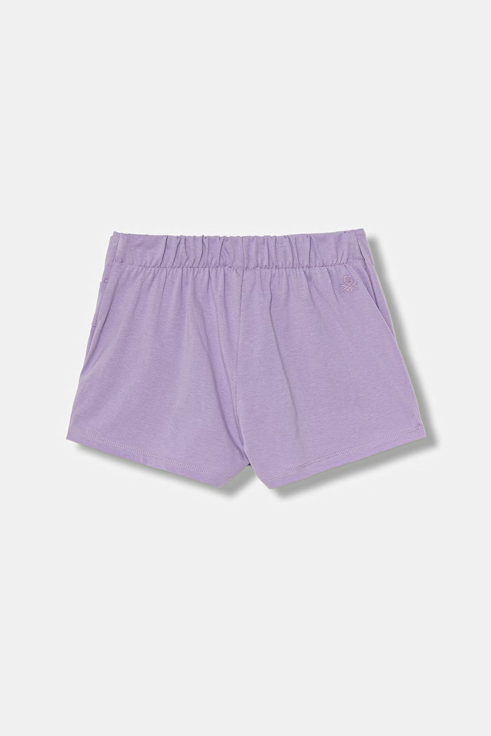United Colors of Benetton szorty dresowe dziecięce bawełniane 3MI5G9028.P.seasonal fioletowy SS26