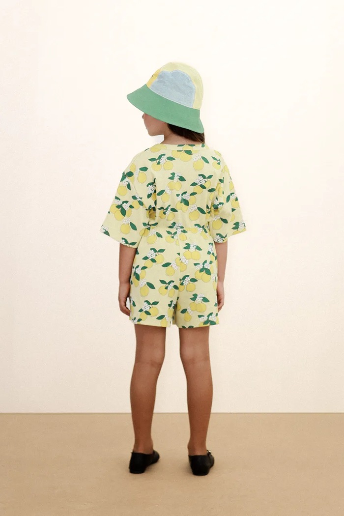 Tinycottons pantaloni scurți copii ORANGES RIB SHORT SS26.113 galben