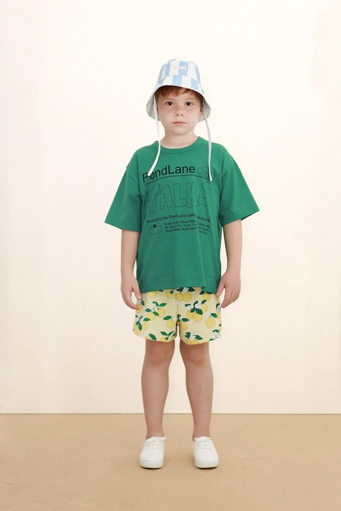 Tinycottons pantaloni scurți copii ORANGES RIB SHORT SS26.113