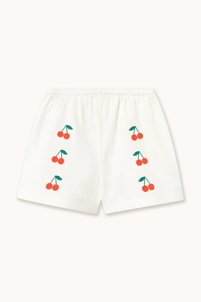 Dětské bavlněné šortky Tinycottons MINI CHERRIES TWILL SHORTS SS26.314 bílá SS26